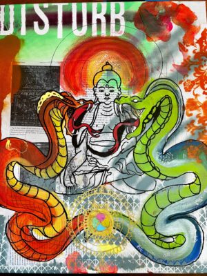 buddha with naga serpents