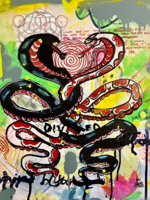 psychedelic snake art kundalini painting