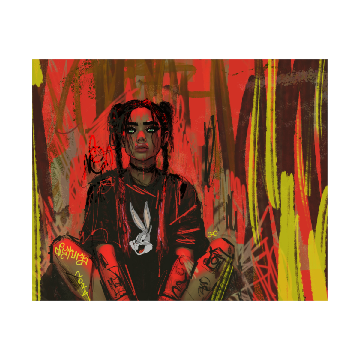 post-apocalyptic portrait of a woman, by tess little